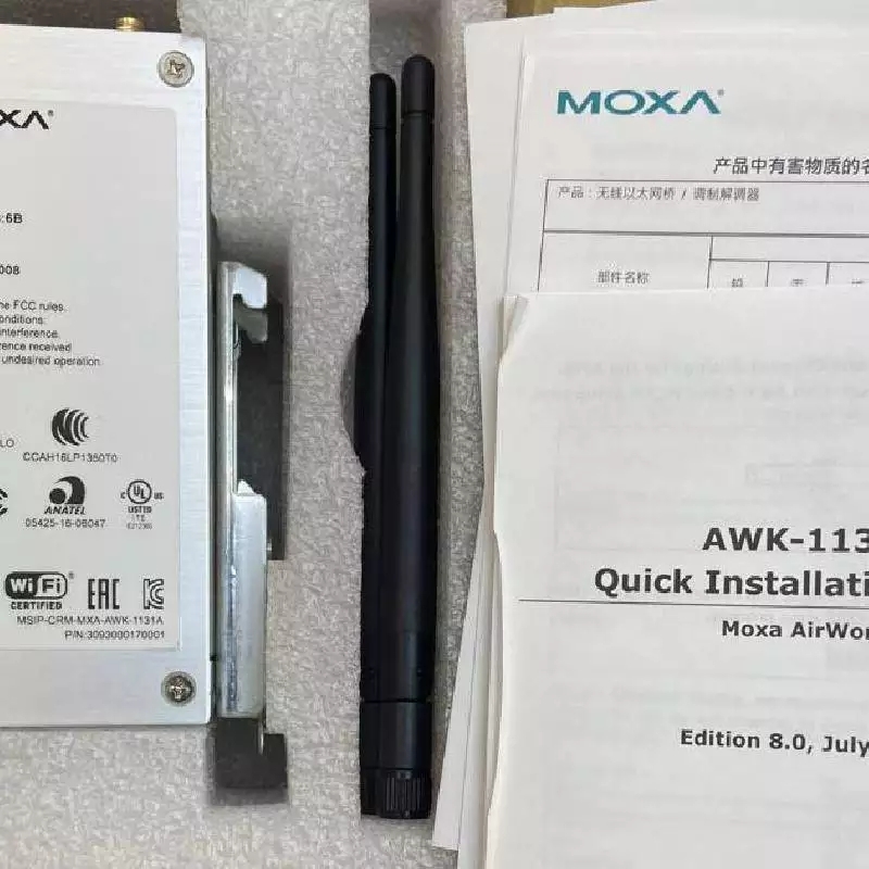 MOXA AWK-1131A-US V2.2.0 无线以太网桥 AGV车载电台