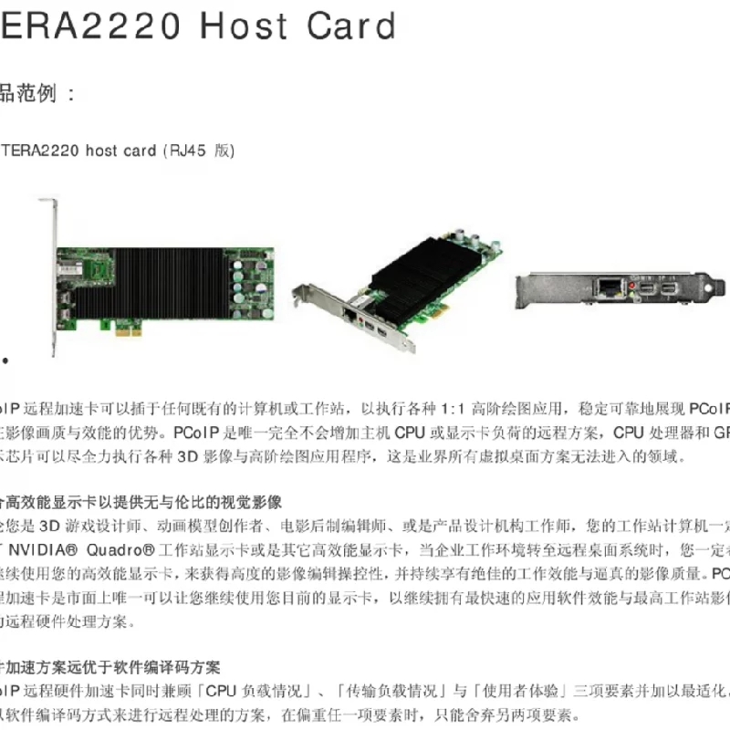 TERA2321 Dual-DVI Zero Client RJ45版  远程加速卡