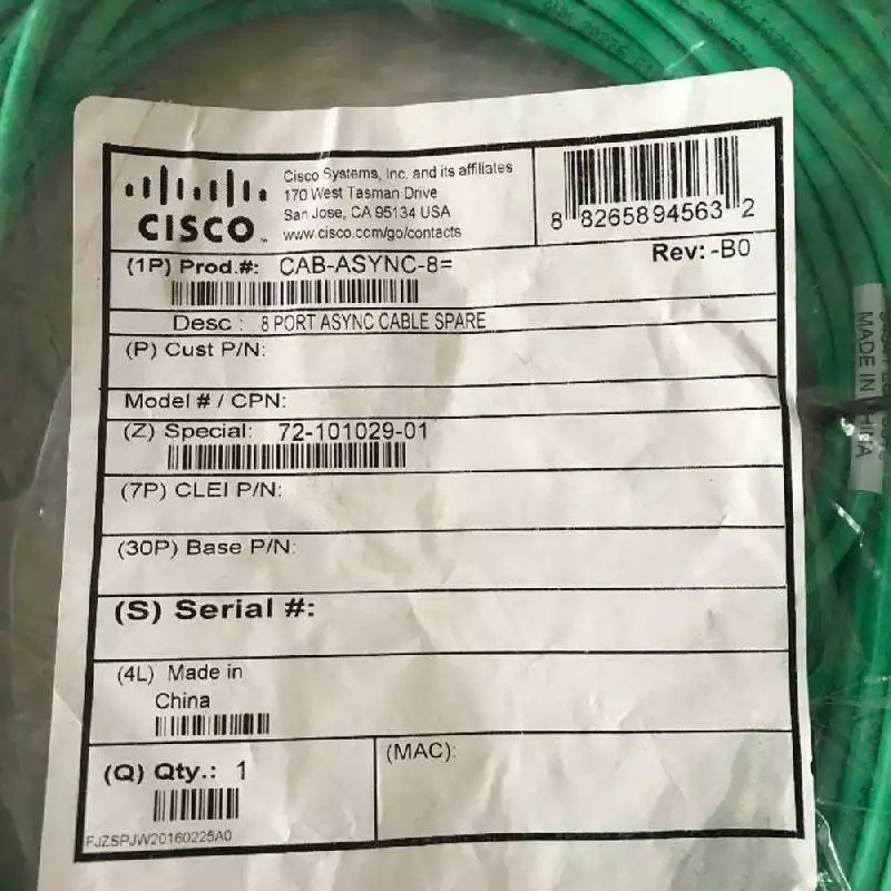 Cisco 72-101029-01 CAB-HD8-ASYNC= 3m 八爪鱼连接线