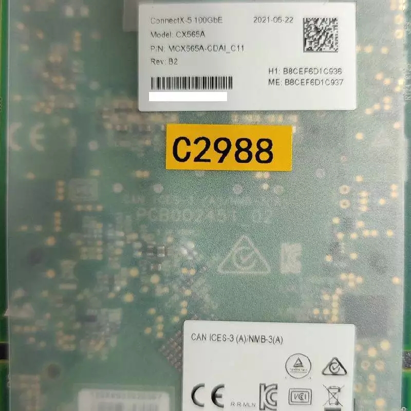 MCX565A-CDAB ConnectX-5 100GbE QSFP28光纤网卡