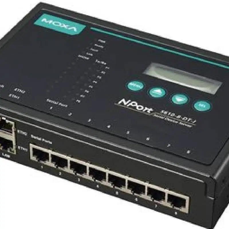 MOXA NPort5610-8-DT-T 宽温DB9接头8端口RS-232串口服务器
