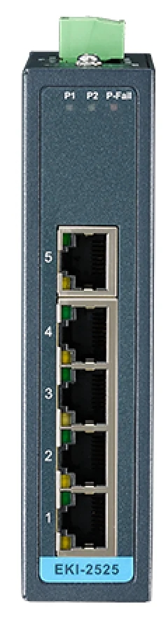 EKI-2525-AE EKI-2525-BE 5端口非网管型工业以太网交换机