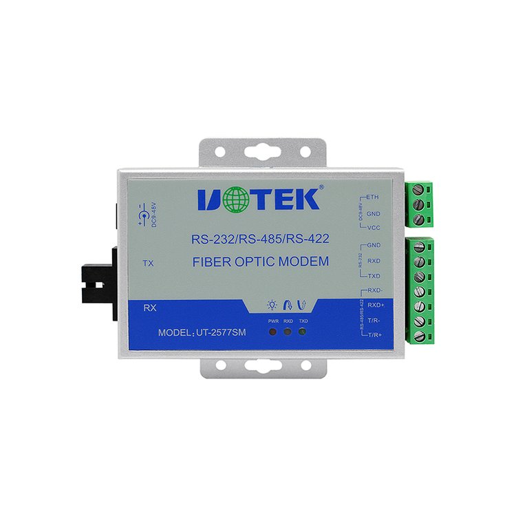 宇泰(UTEK)RS-232\/485\/422单模MODEM光纤转换器光猫UT-2577SM